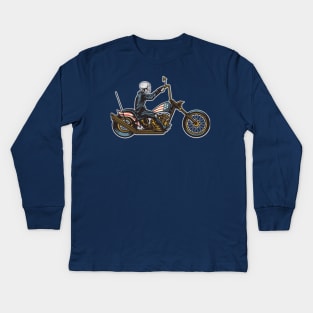 American motorcycle Kids Long Sleeve T-Shirt